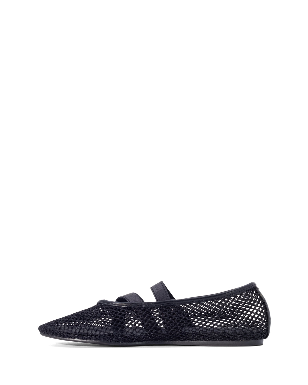 District Ballet Flat Black Mesh