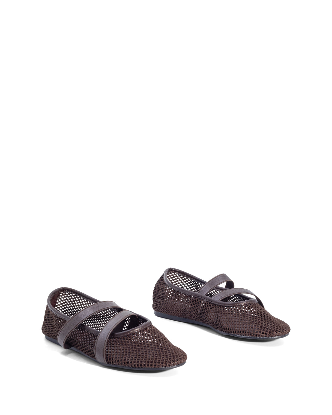 District Ballet Flat Chocolate Mesh