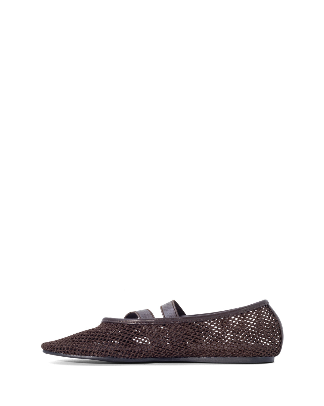 District Ballet Flat Chocolate Mesh