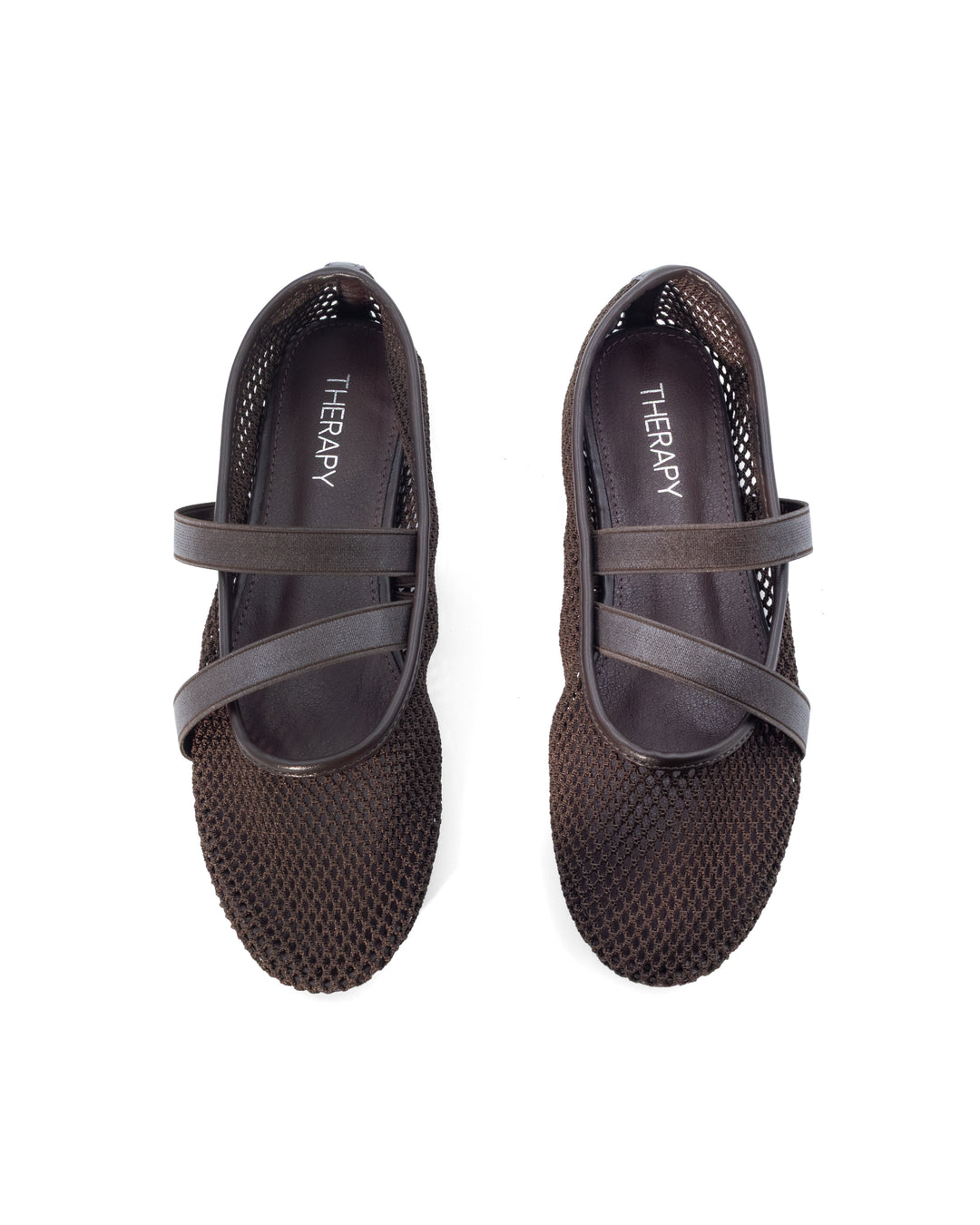 District Ballet Flat Chocolate Mesh