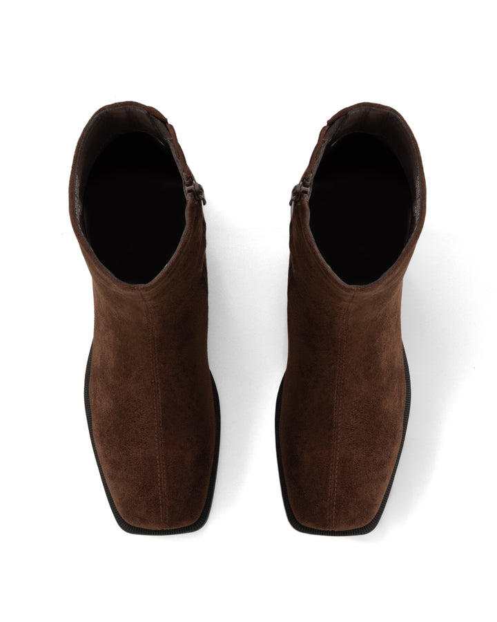 Dalby Ankle Boot Chocolate Faux Suede