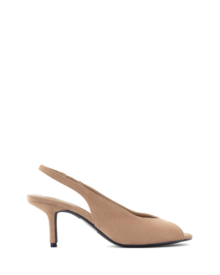 Eager Slingback Pump Mocha Faux Suede