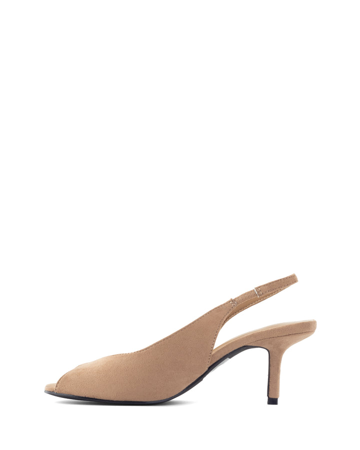 Eager Slingback Pump Mocha Faux Suede