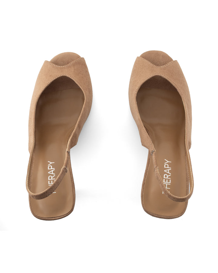 Eager Slingback Pump Mocha Faux Suede