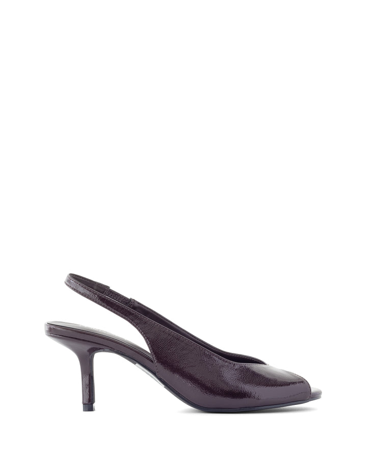 Eager Slingback Pump Port Crinkled Patent