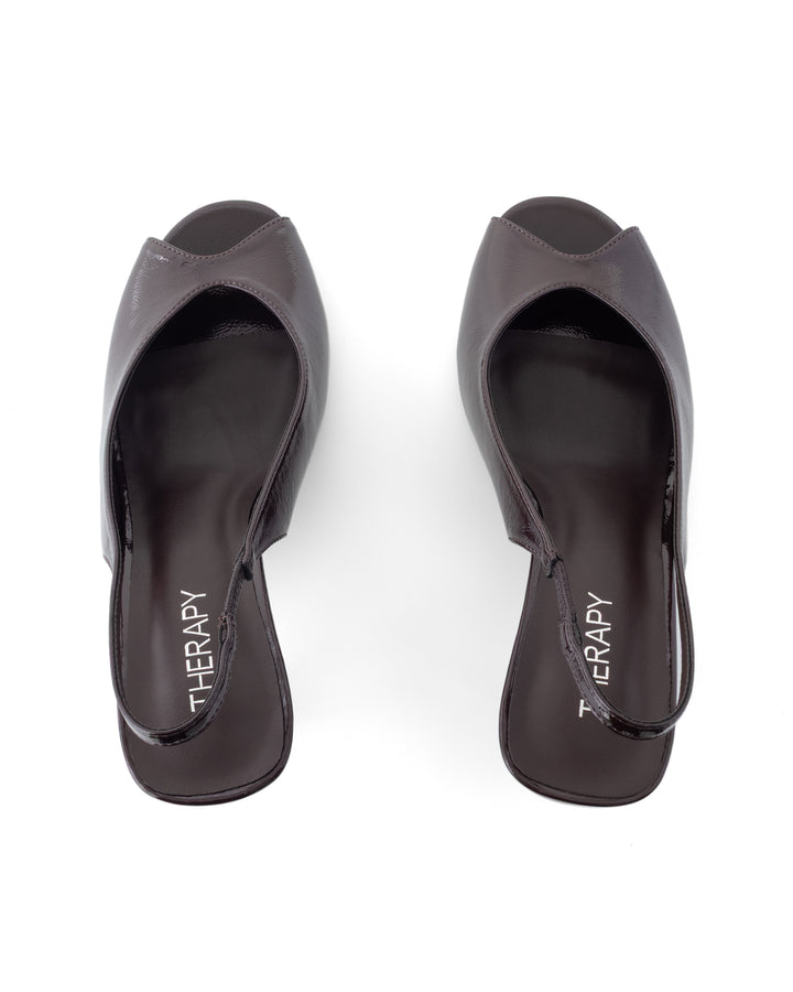 Eager Slingback Pump Port Crinkled Patent