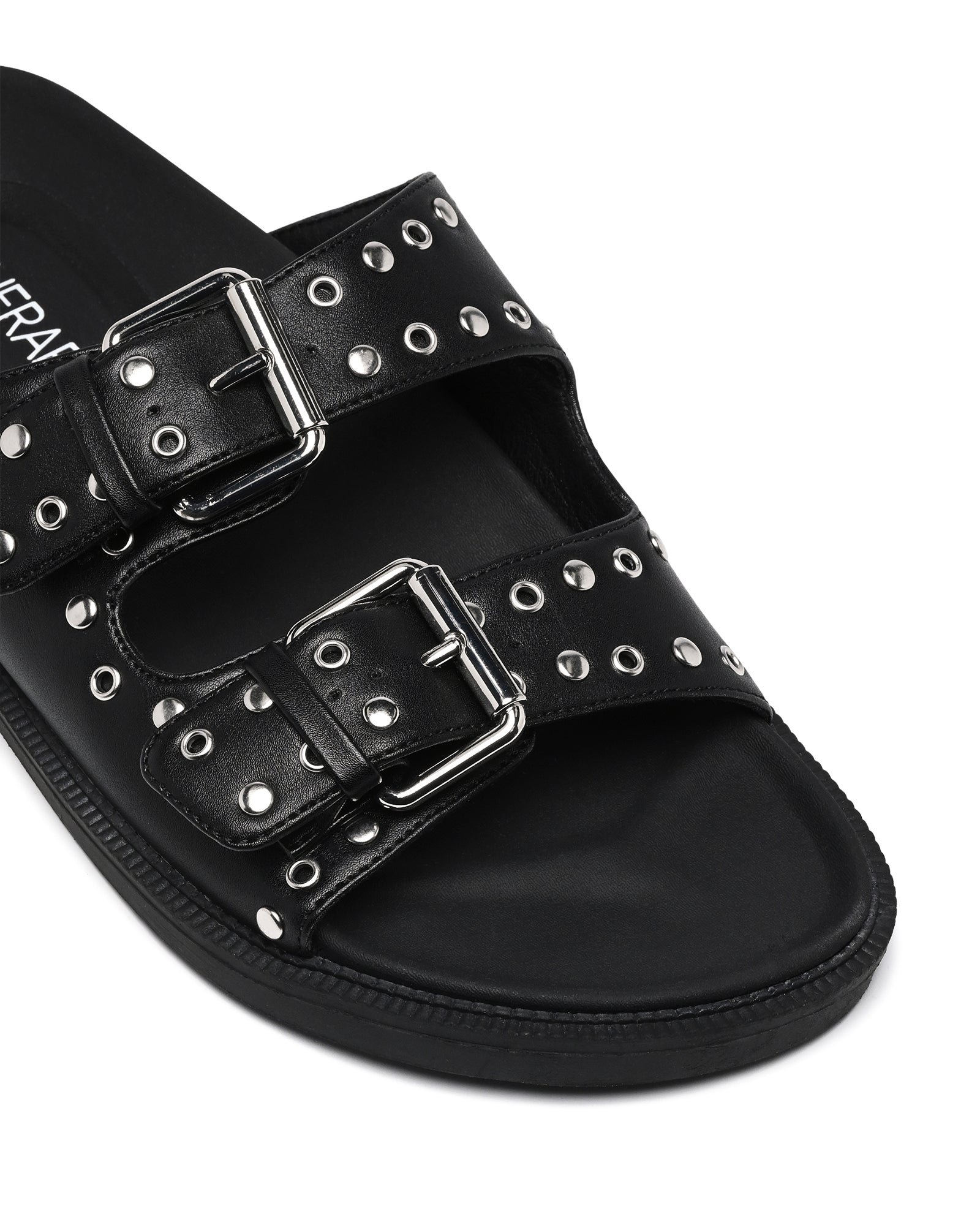 Therapy Shoes Ellery Black Smooth | Women's Sandals | Slides | Flats 