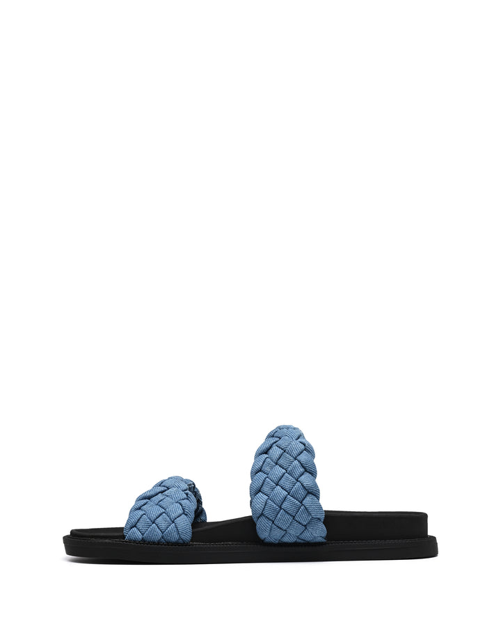 Therapy Shoes Evil Blue Denim | Women's Sandals | Slides | Flats | Woven