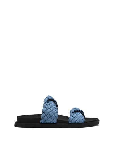 Therapy Shoes Evil Blue Denim | Women's Sandals | Slides | Flats | Woven