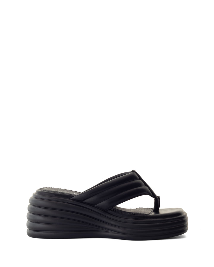 Flames Thong Sandal Black