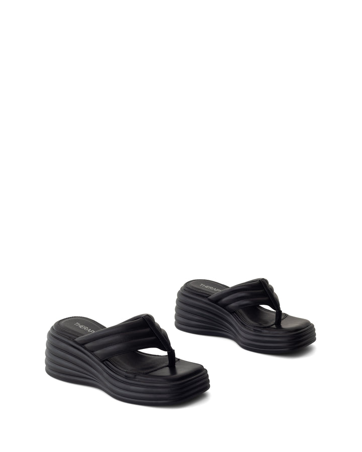 Flames Thong Sandal Black