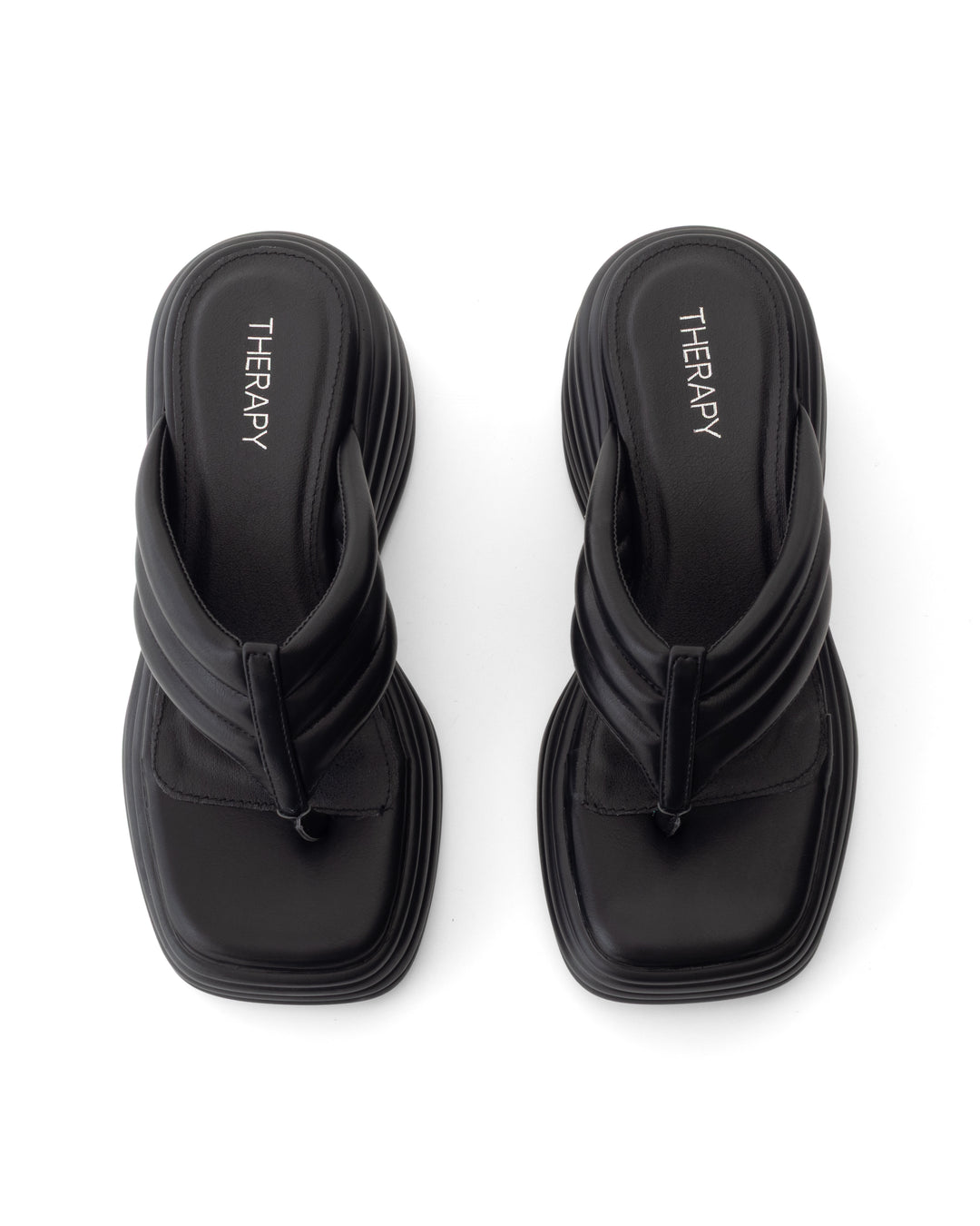 Flames Thong Sandal Black