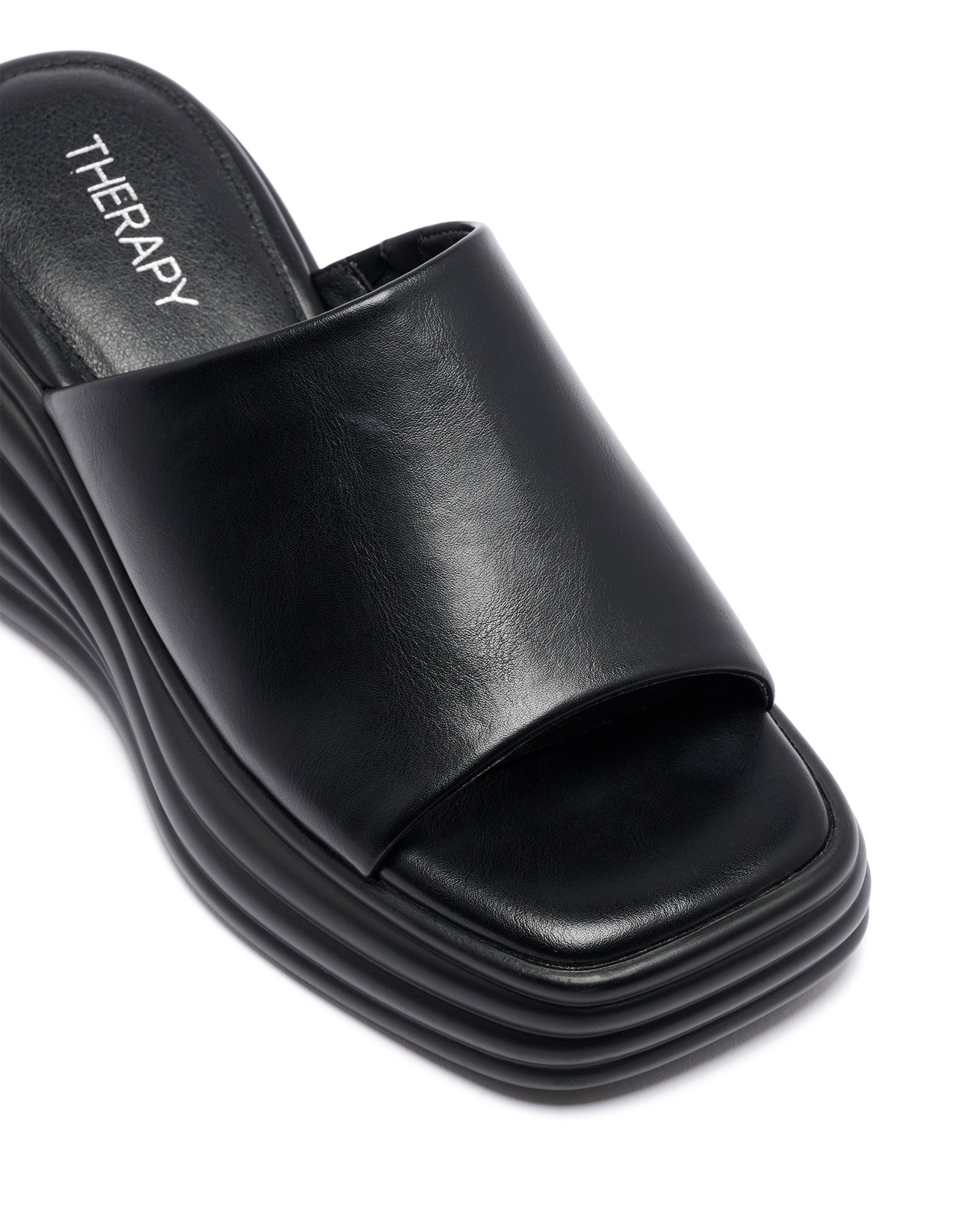 Flaunt Wedge Sandal Black