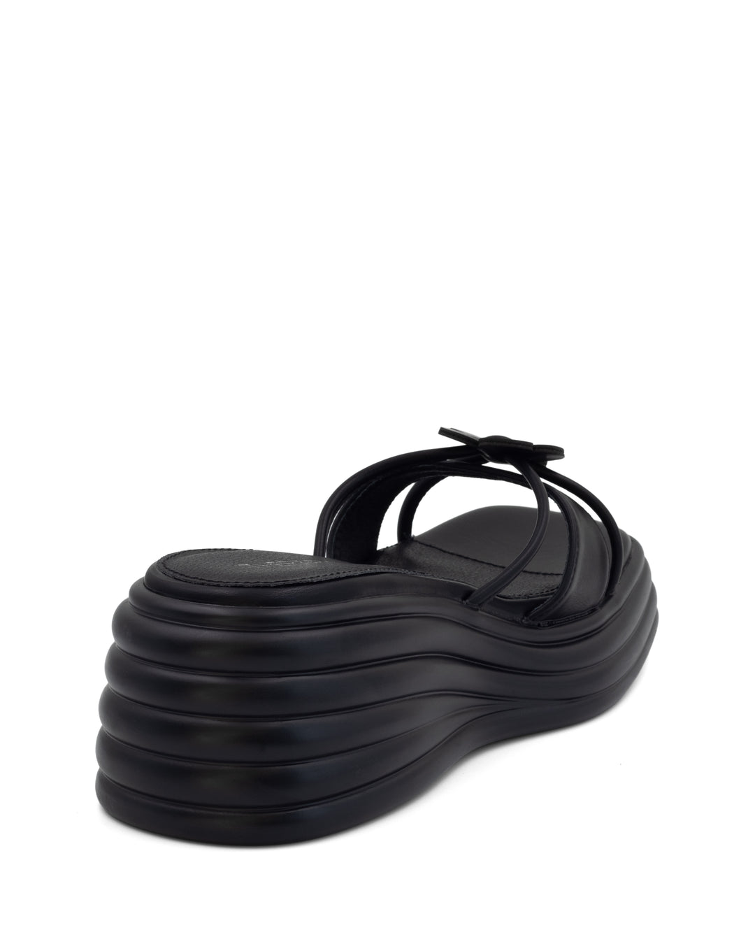 Flowers Wedge Sandal Black