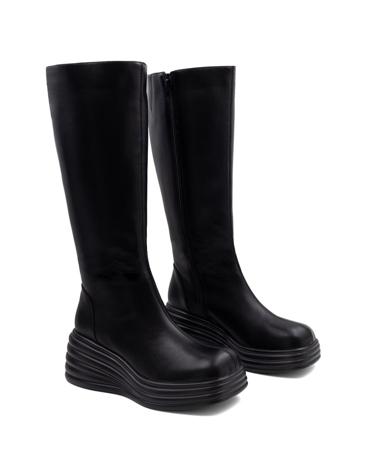 Frequency Tall Boot Black
