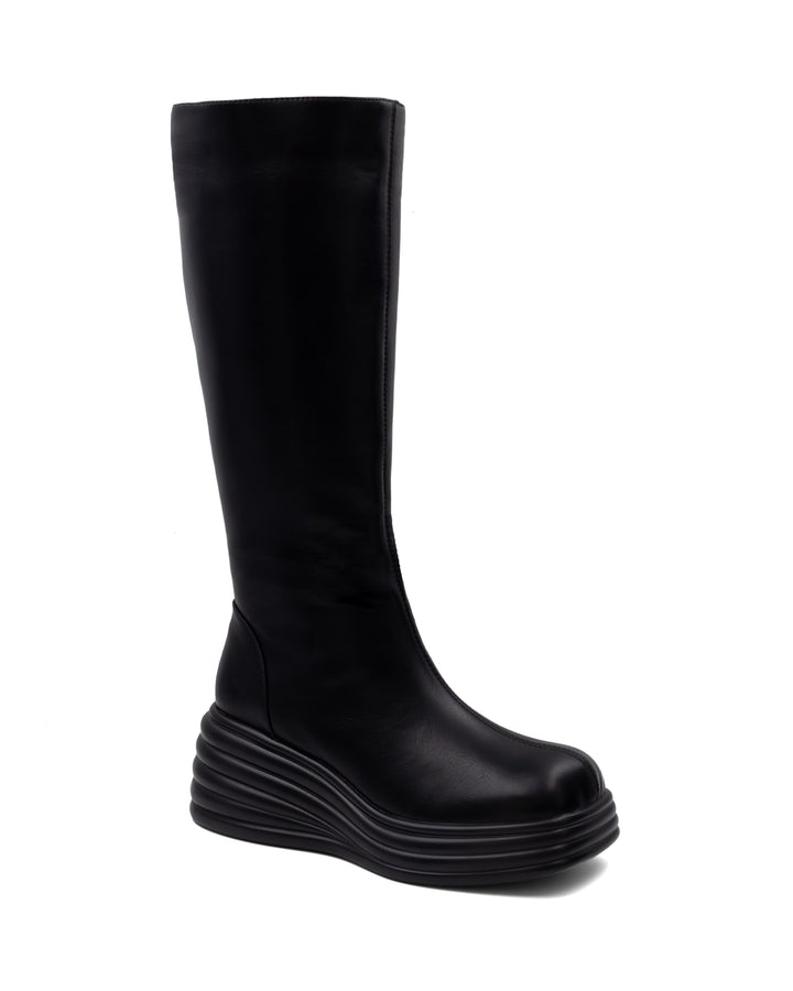 Frequency Tall Boot Black
