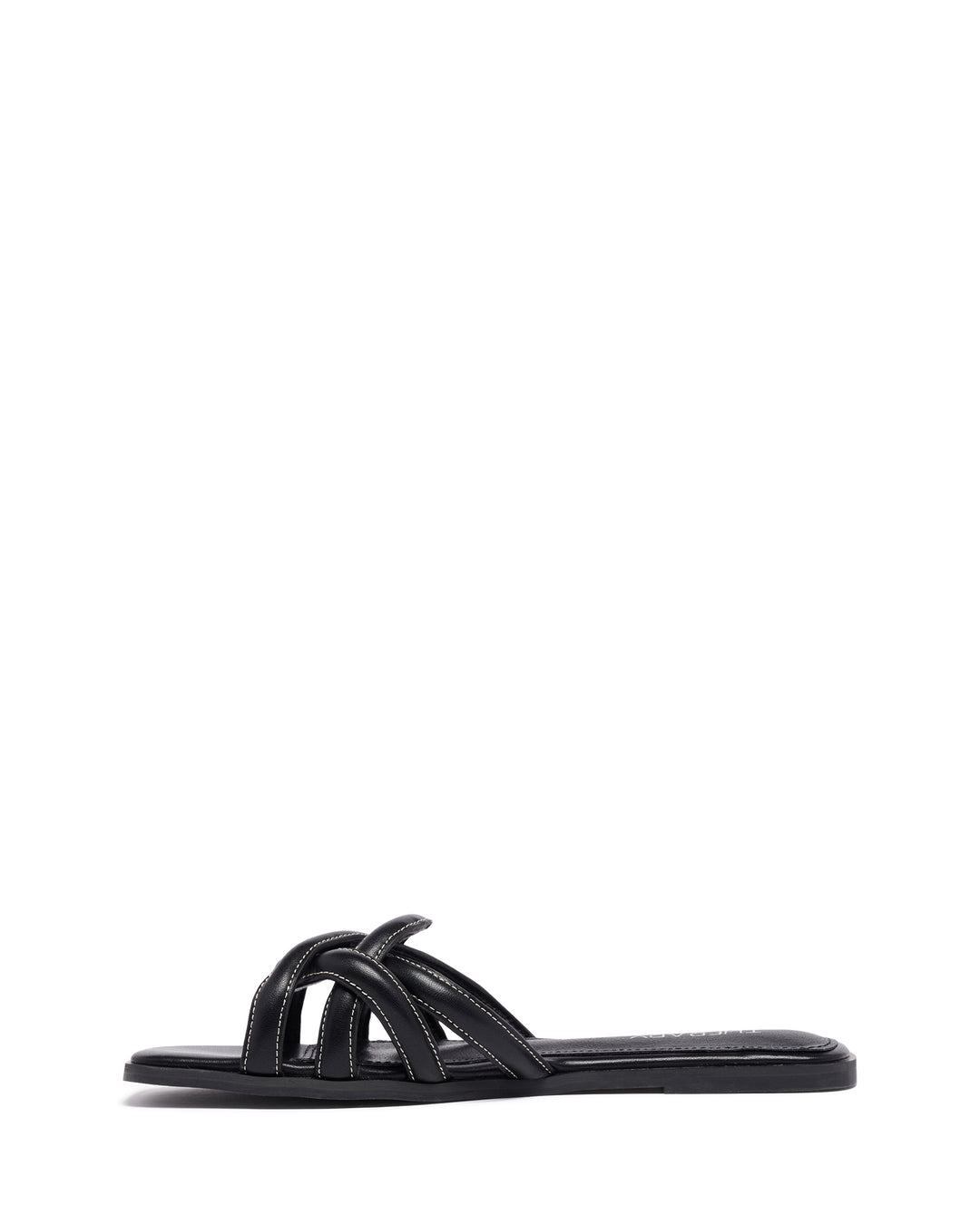 Gabrielle Flat Sandal Black Burnished