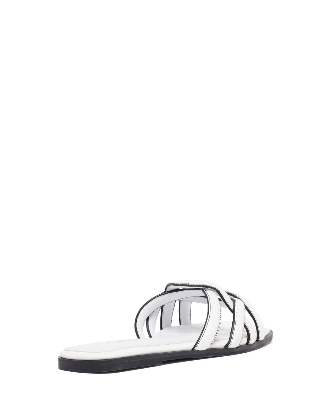 Gabrielle Flat Sandal White Burnished