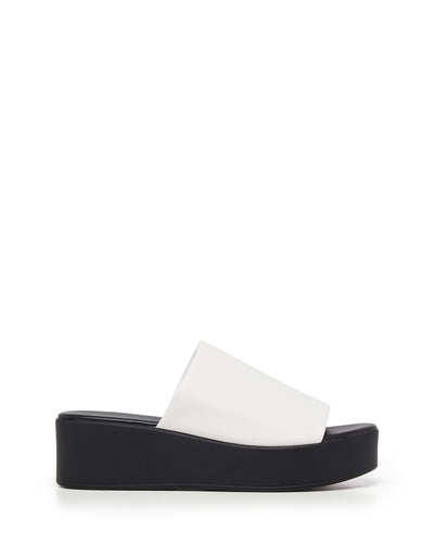 Therapy Shoes Graf White Stretch | Women's Sandals | Slides | Flatform