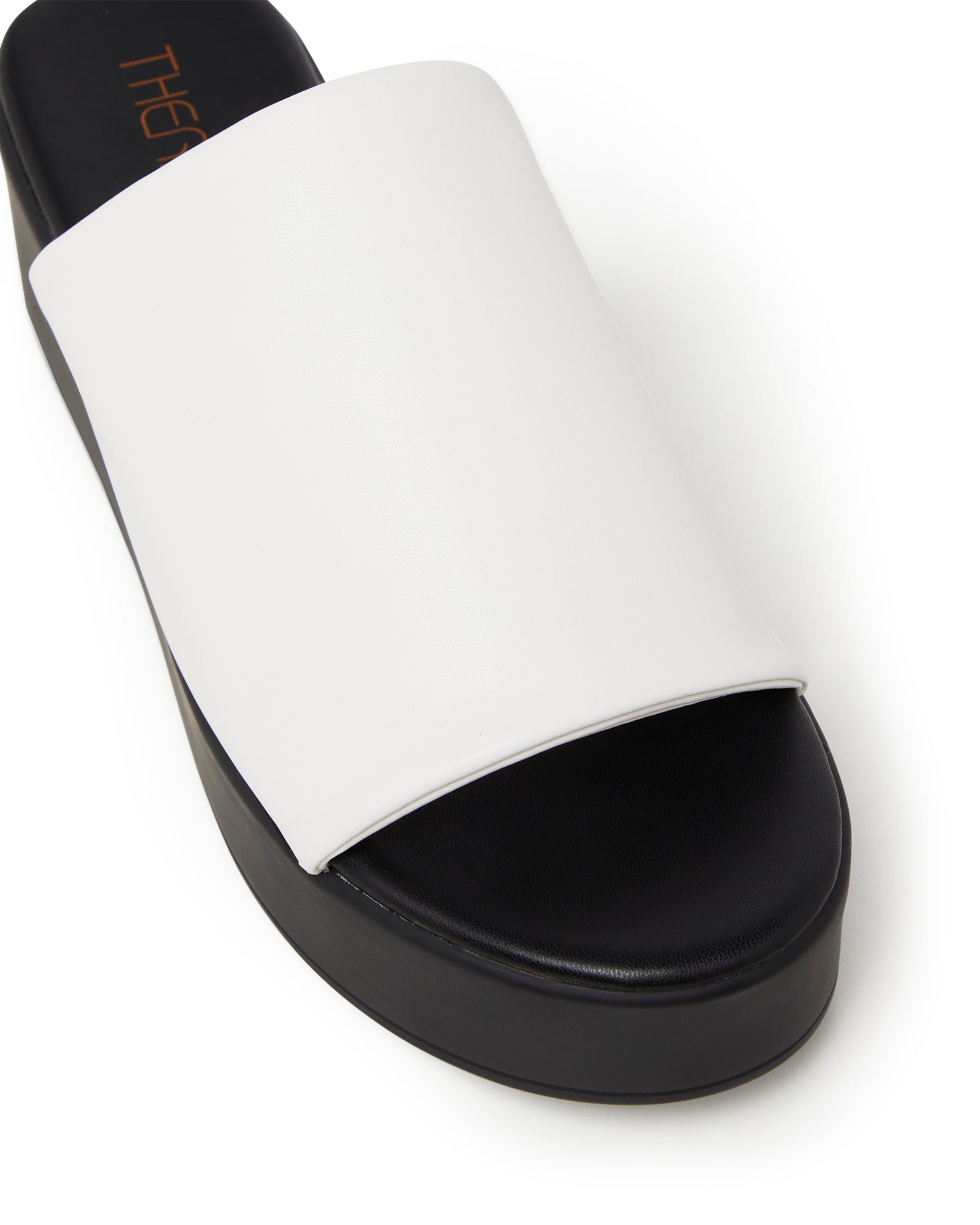 Therapy Shoes Graf White Stretch | Women's Sandals | Slides | Flatform