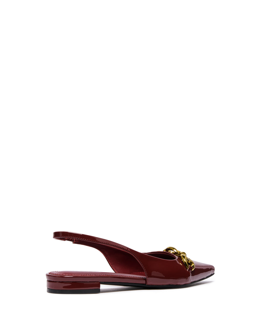 Guilty Slingback Flat Bordeaux Patent