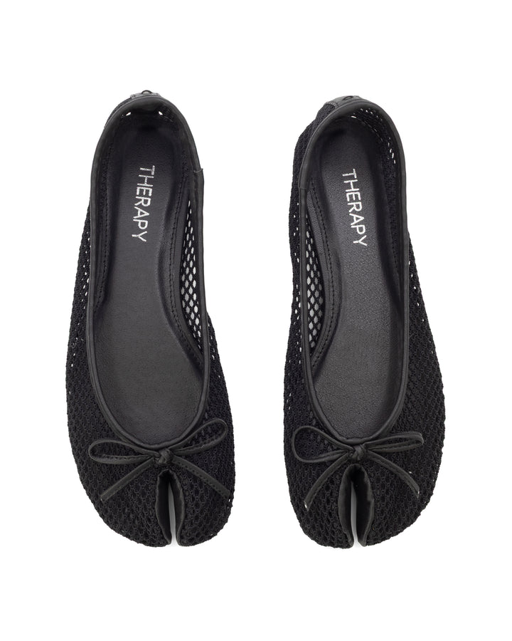 Haiku Tabi Ballet Flat Black Mesh