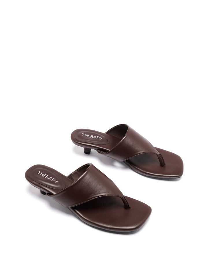 Hailey Thong Heel Chocolate