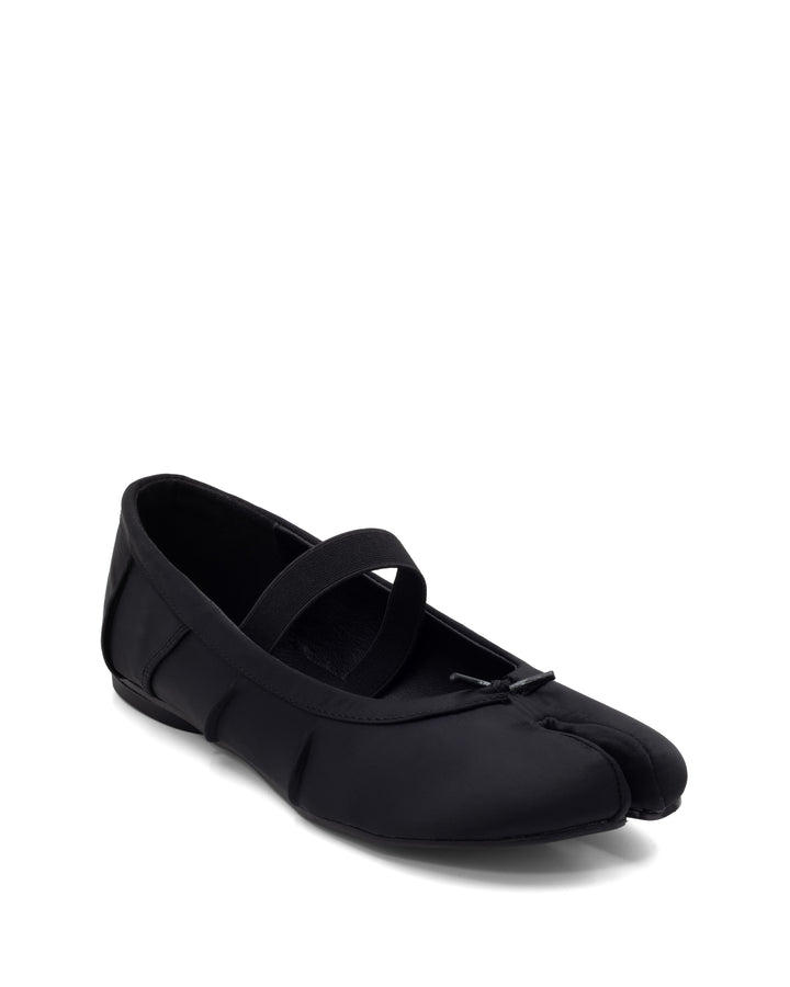 Haru Tabi Ballet Flat Black Satin