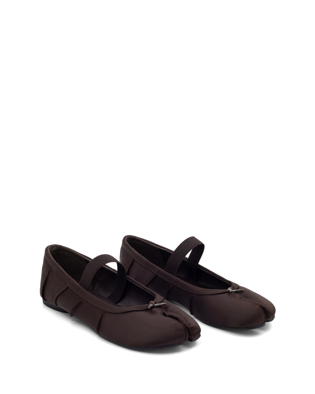 Haru Tabi Ballet Flat Chocolate Satin