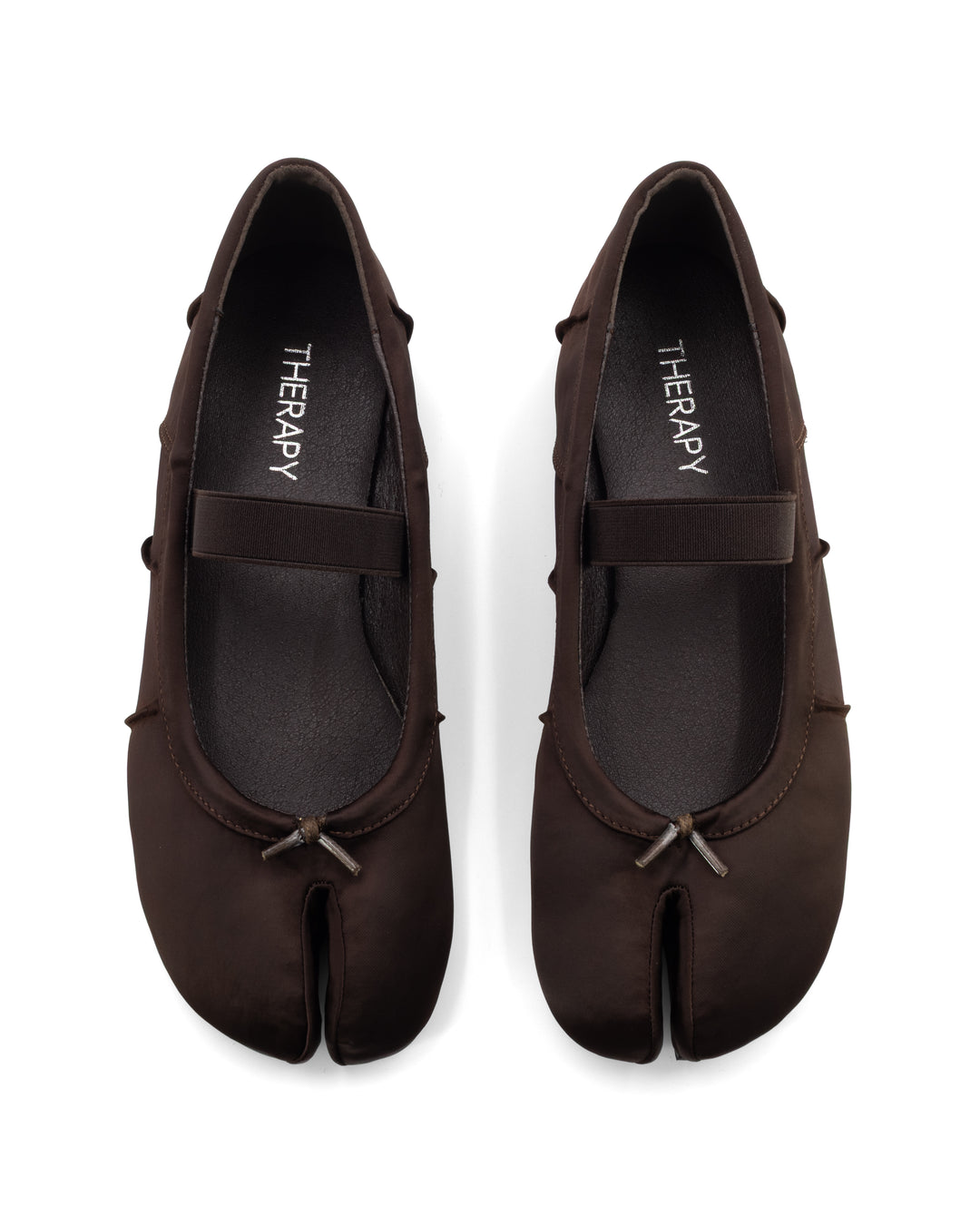 Haru Tabi Ballet Flat Chocolate Satin