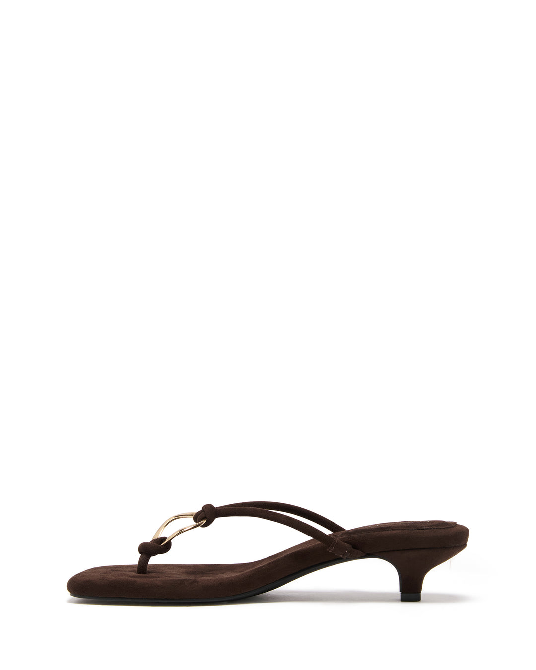 Haydn Thong Heel Chocolate Microsuede