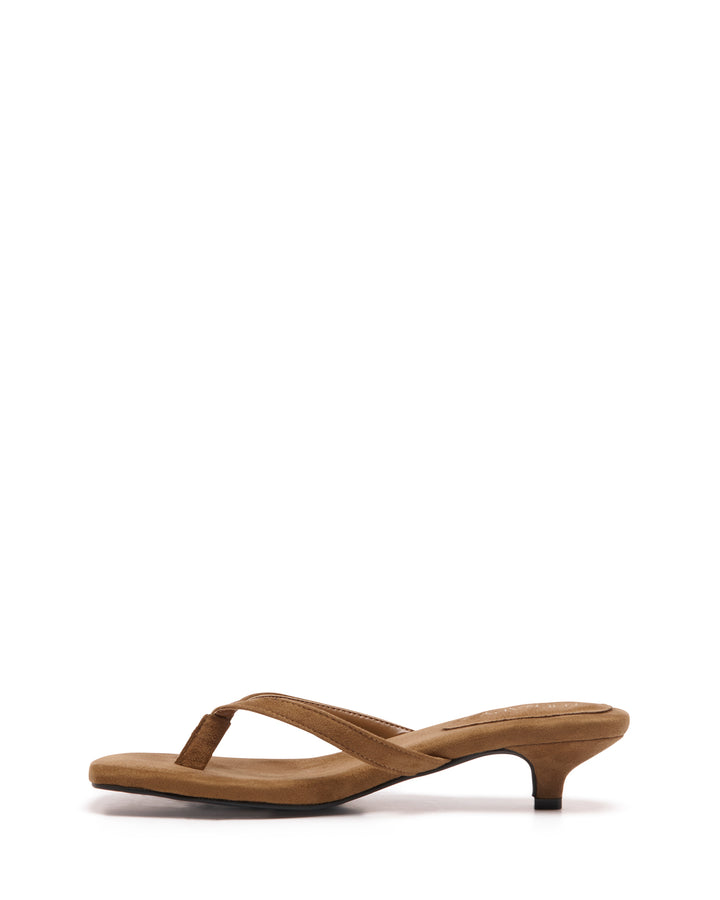 Heatwave Thong Heel Toffee Microsuede