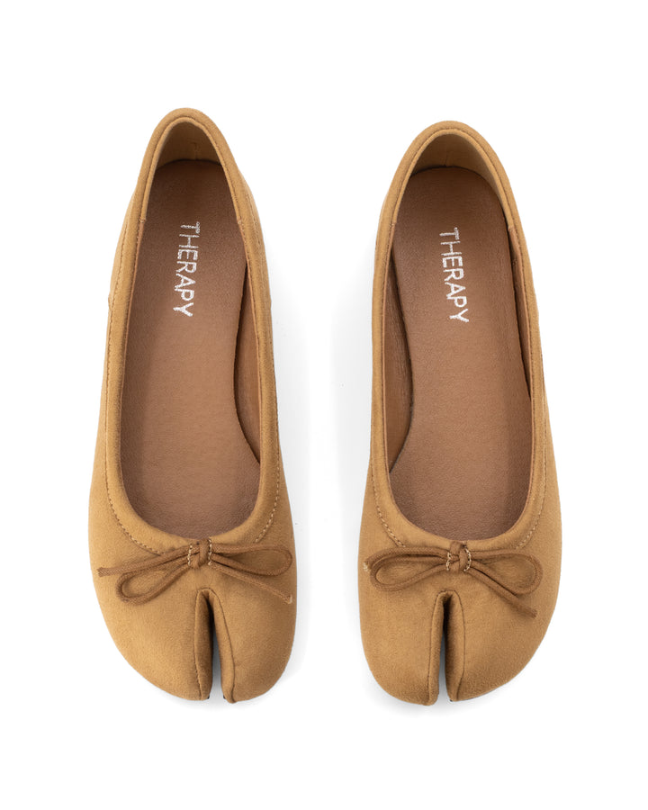 Hoshi Ballet Flat Wheat Faux Suede *PRE ORDER DUE FOR DISPATCH 15-30 JUNE*