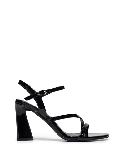Therapy Shoes Ida Black Patent | Women's Heels | Sandals | Strappy | Block