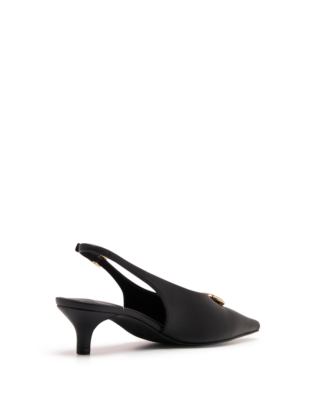 Idina Slingback Heel Black Smooth