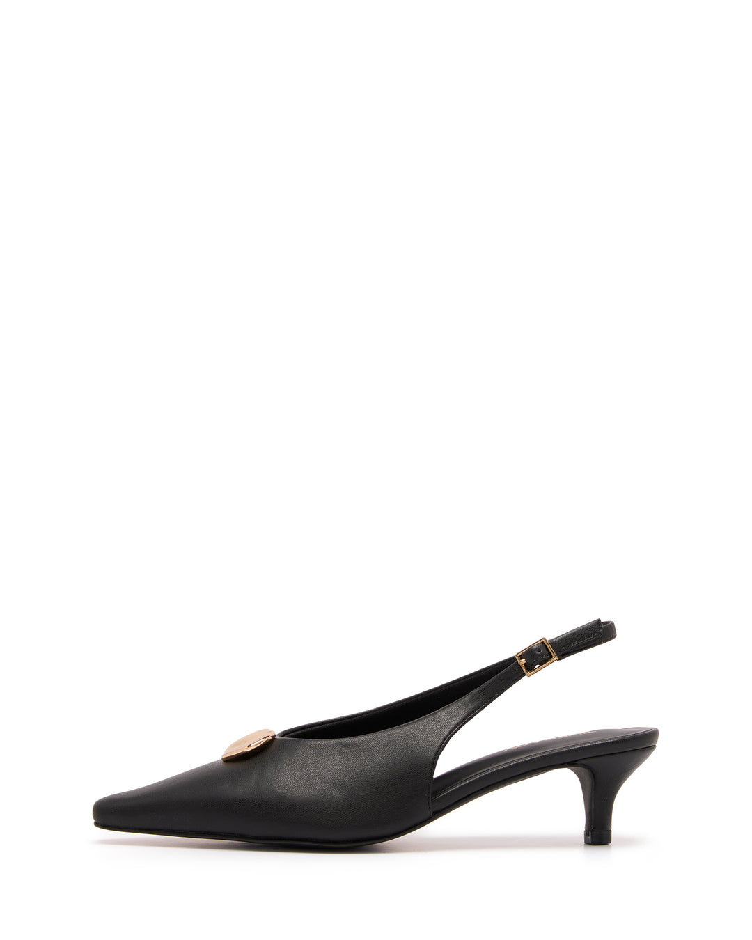 Idina Slingback Heel Black Smooth