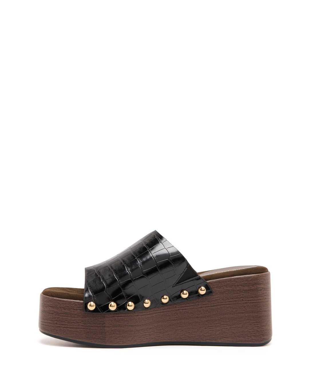 Imani Platform Clog Black Croc