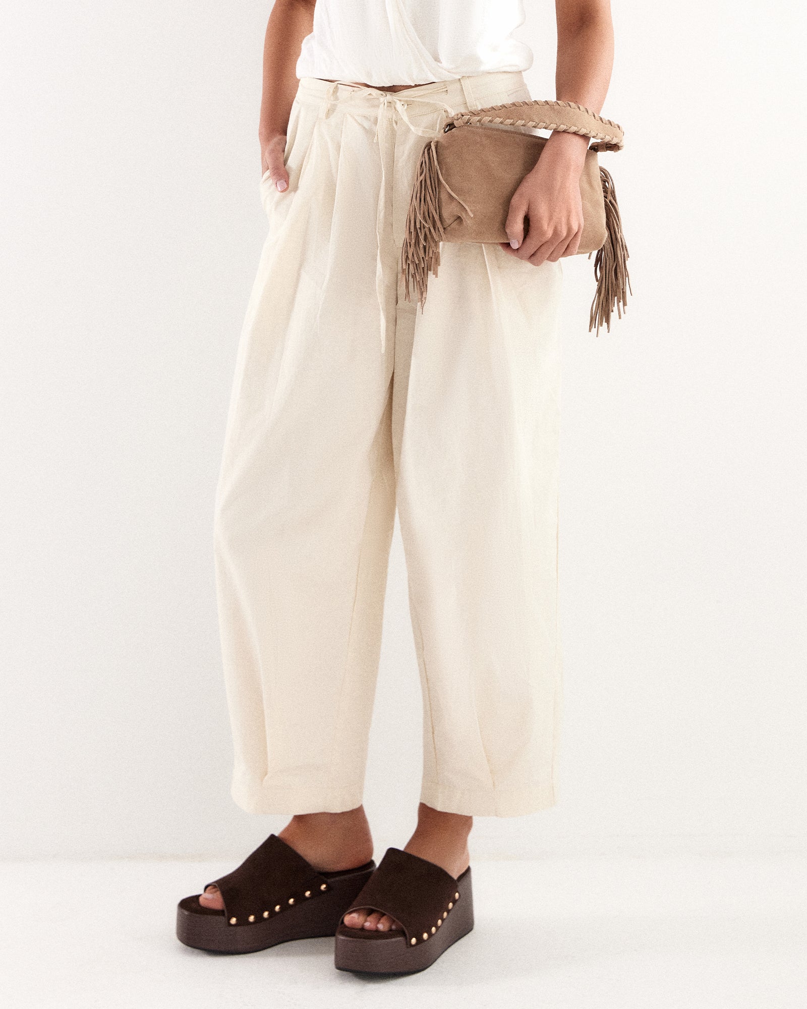 Imani Platform Clog Chocolate Suede