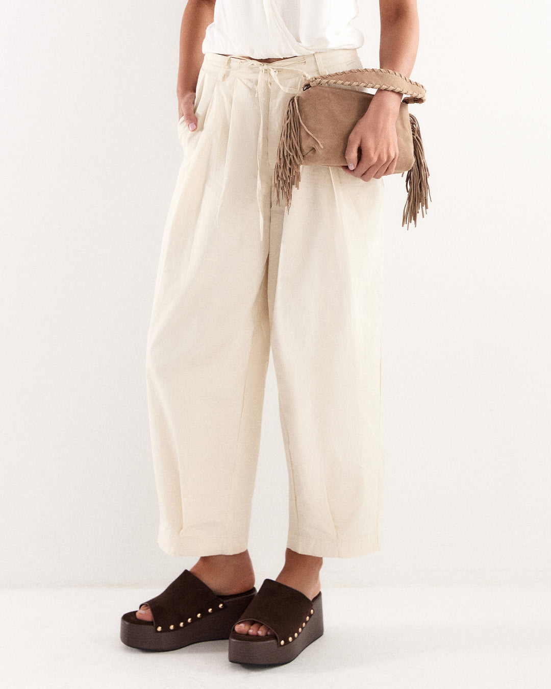 Imani Platform Clog Chocolate Suede