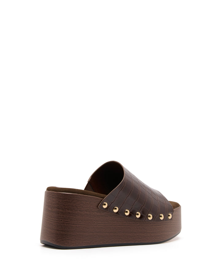 Imani Platform Clog Chocolate Croc