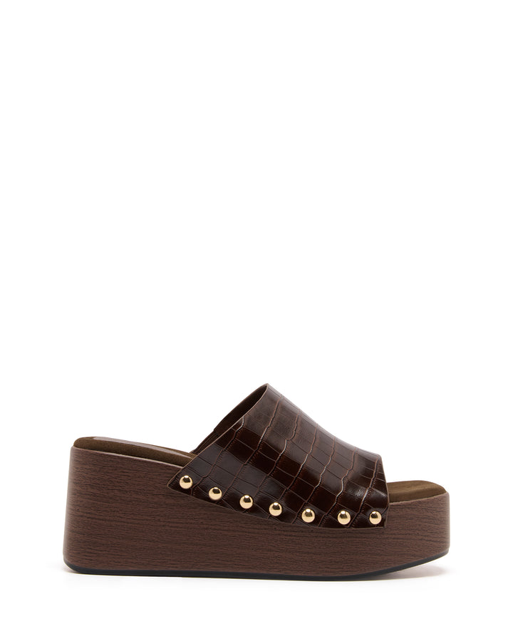 Imani Platform Clog Chocolate Croc
