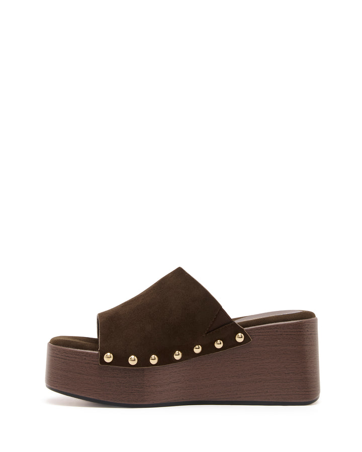 Imani Platform Clog Chocolate Suede