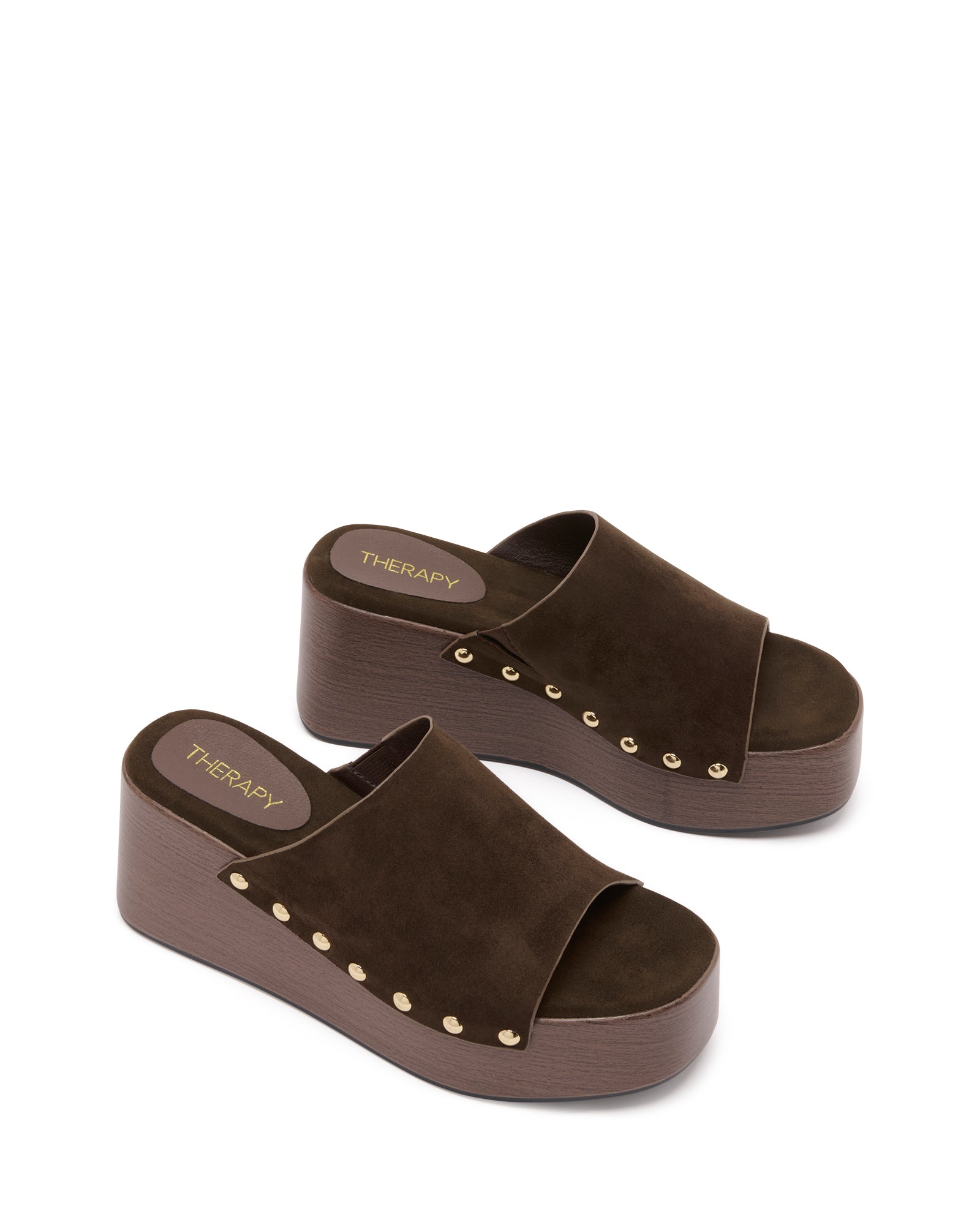 Imani Platform Clog Chocolate Suede