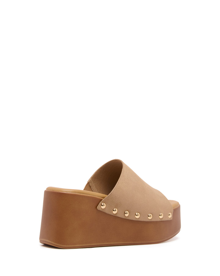 Imani Platform Clog Toffee Suede