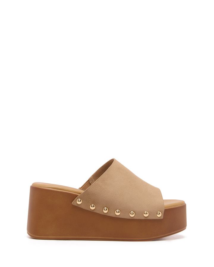 Imani Platform Clog Toffee Suede