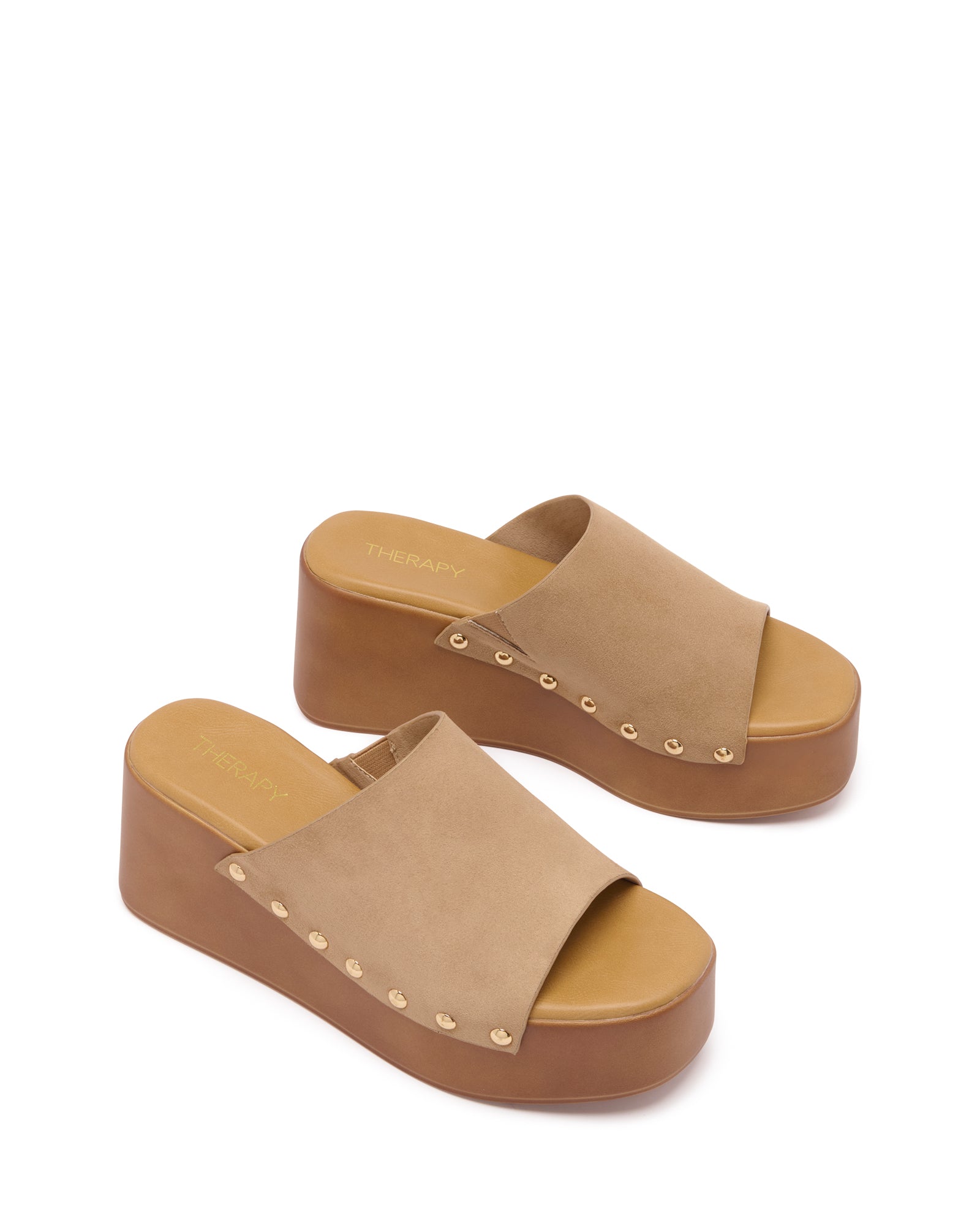 Imani Platform Clog Toffee Suede
