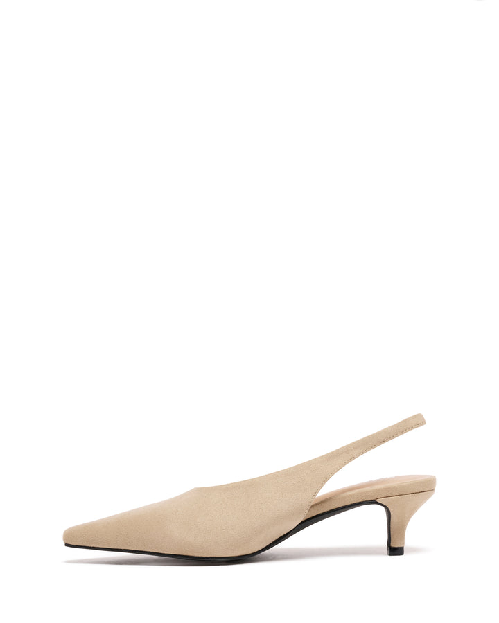 Indiana Slingback Heel Cashew Suede