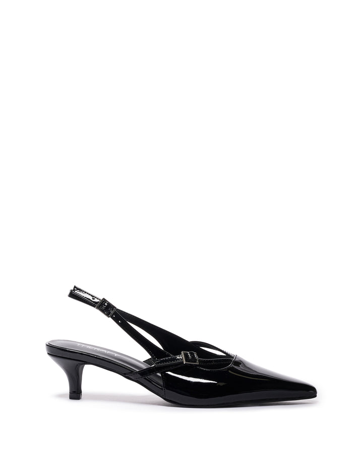 Irving Slingback Heel Black Patent