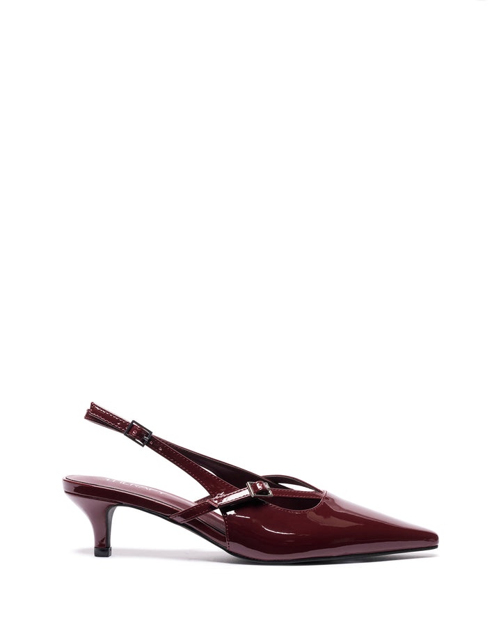 Irving Slingback Heel Bordeaux Patent