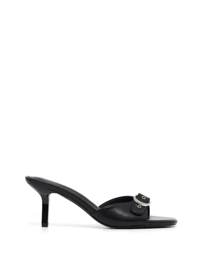 Therapy Shoes Jaden Black Smooth | Women's Heels | Sandals | Mules 